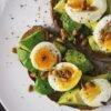 pastry and boiled egg on plate