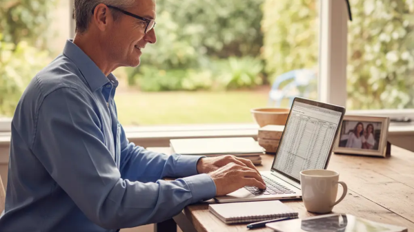 Man working on paperwork and reviewing documents related to the one subscription that changed how I handle contracts.