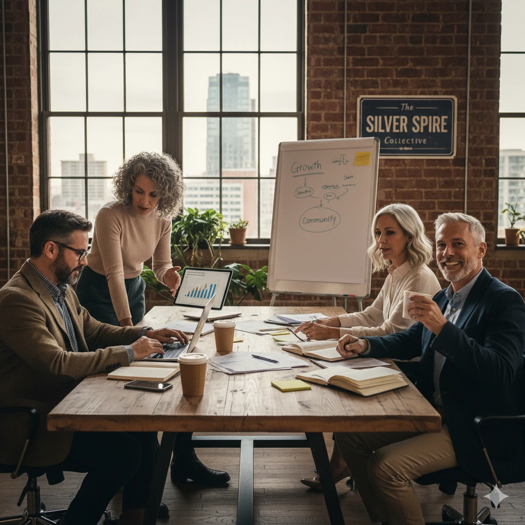 Freelancers and professionals collaborating in a modern office, symbolizing the importance of legal backup for freelancers.